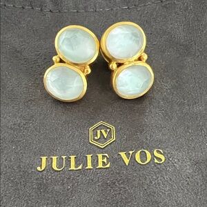 Julie Vos Gold and White Honey Duo Earrings